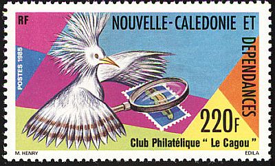 1985 г. - Филателистический клуб Новой Каледонии.
