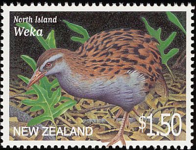 2000 г. - Птицы. Совместный выпуск Новая Зеландия - Франция 