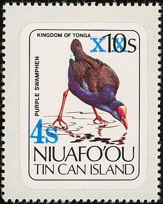 1986 - Птицы. Надпечатка нового номинала 