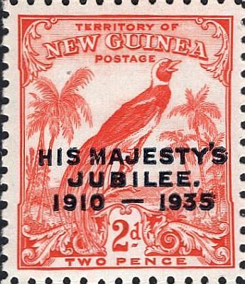 1935 - Стандартный выпуск. Надпечатка - Юбилей королевского величества 