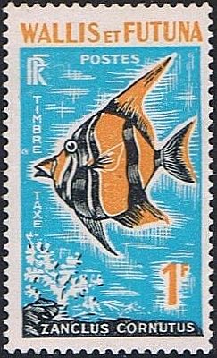 1963 г. -  Служебные марки - Рыбы .
