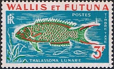 1963 г. -  Служебные марки - Рыбы .